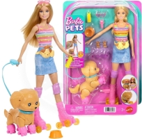 Mattel Barbie Barbie a pejsek na kolečkových bruslích Mattel Barbie Barbie a pejsek na kolečkových bruslích