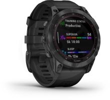 Garmin fenix® 7X Pro Sapphire Solar Edition, Carbon Gray DLC Titanium with Black Band (2)