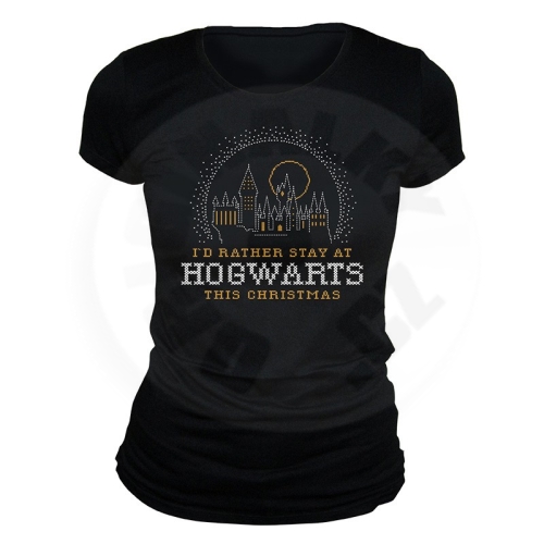Dámské tričko Harry Potter “Christmas at Hogwarts" - L (1)