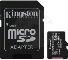 Kingston 64GB micro SDXC Canvas Select Plus A1 UHS-I/Class 10