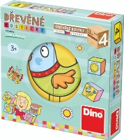 Dřevěné kostky Pro nejmenší dětičky – 4 kostky