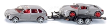 SIKU Super - Osobní automobil s přepravním přívěsem, 1:55